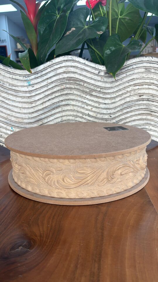 Yuvarlak Oymalı Ahşap Kutu No:3