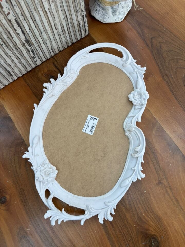Çiçekli Kenarlı Polyester Tepsi