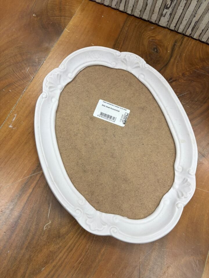Polyester Kenarlı Düz Oval Sunumluk
