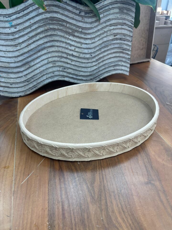 Oval Oymalı Sunumluk