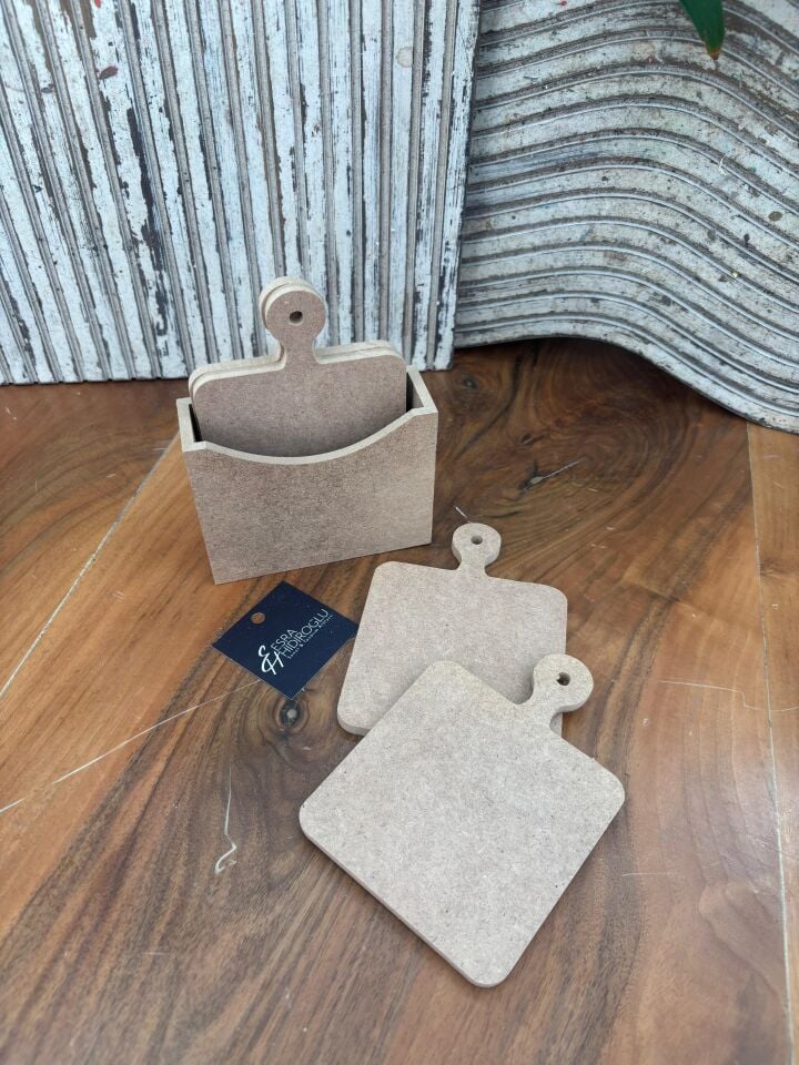 Kare Bardak Altlığı 4'lü