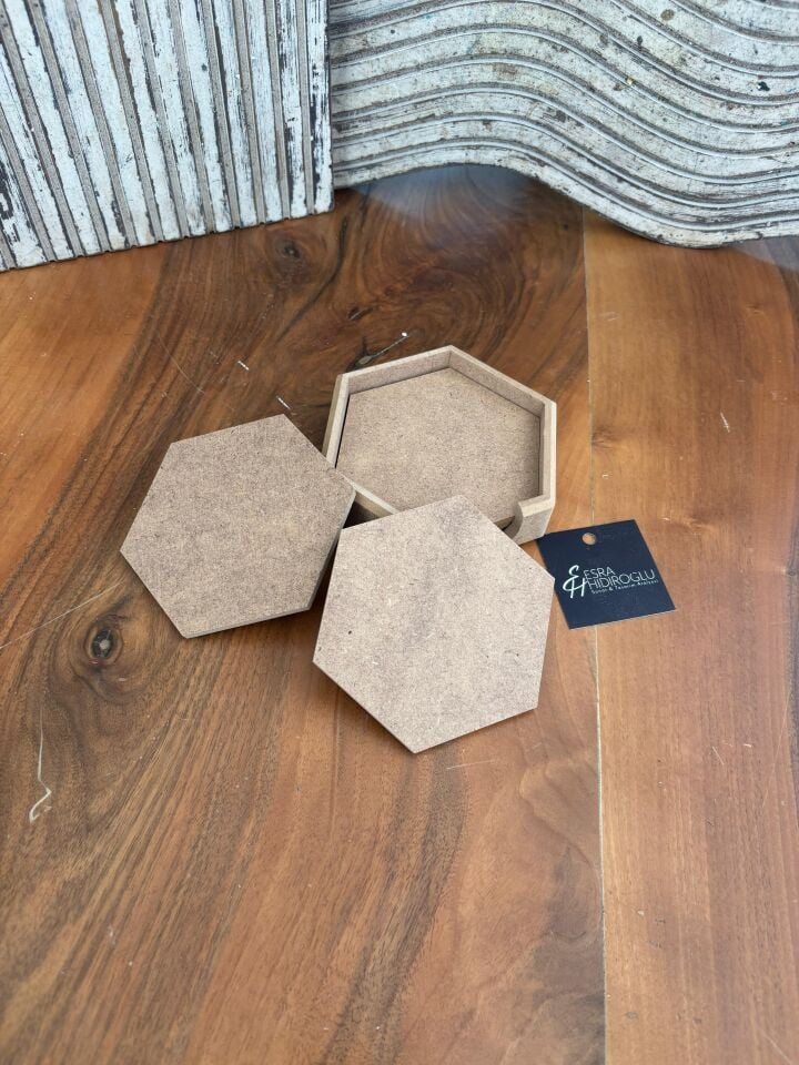 Altıgen Standlı Bardak Altı