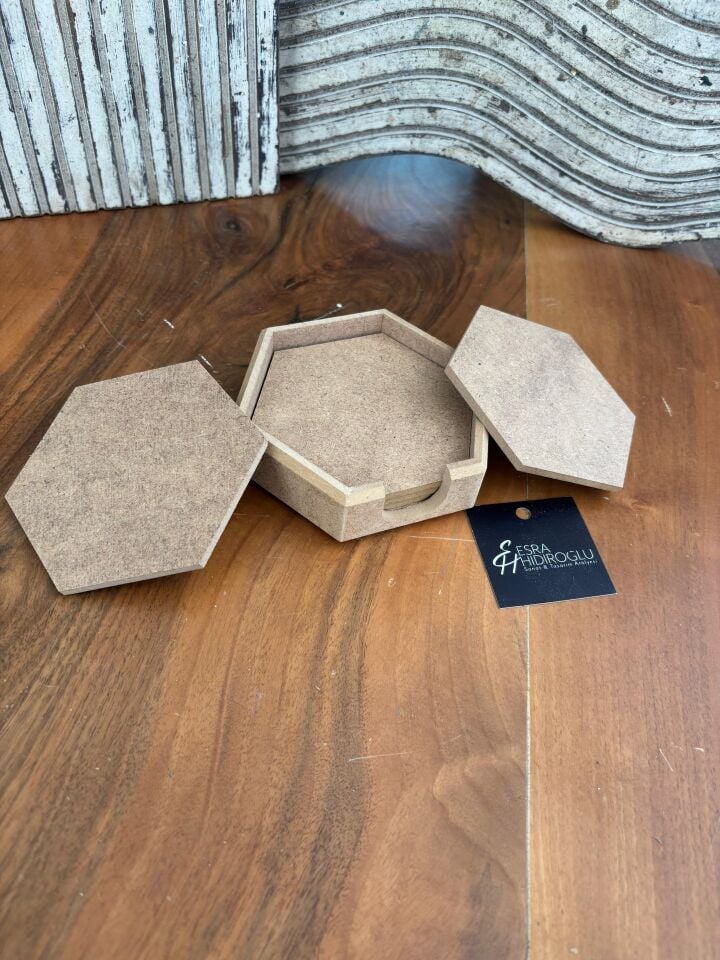 Altıgen Standlı Bardak Altı