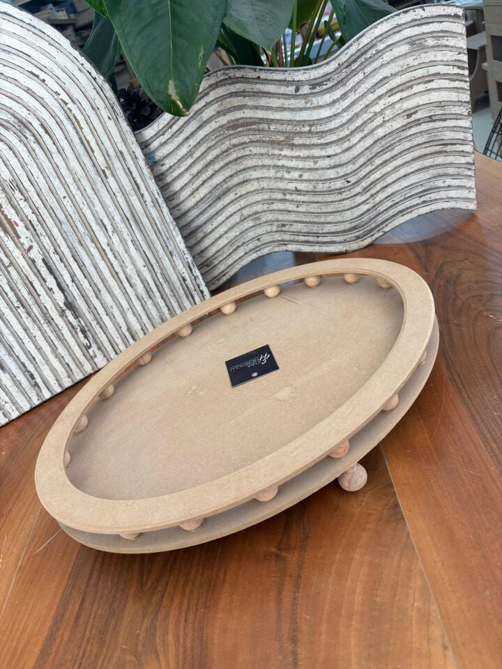 Oval Top Ayaklı Tepsi