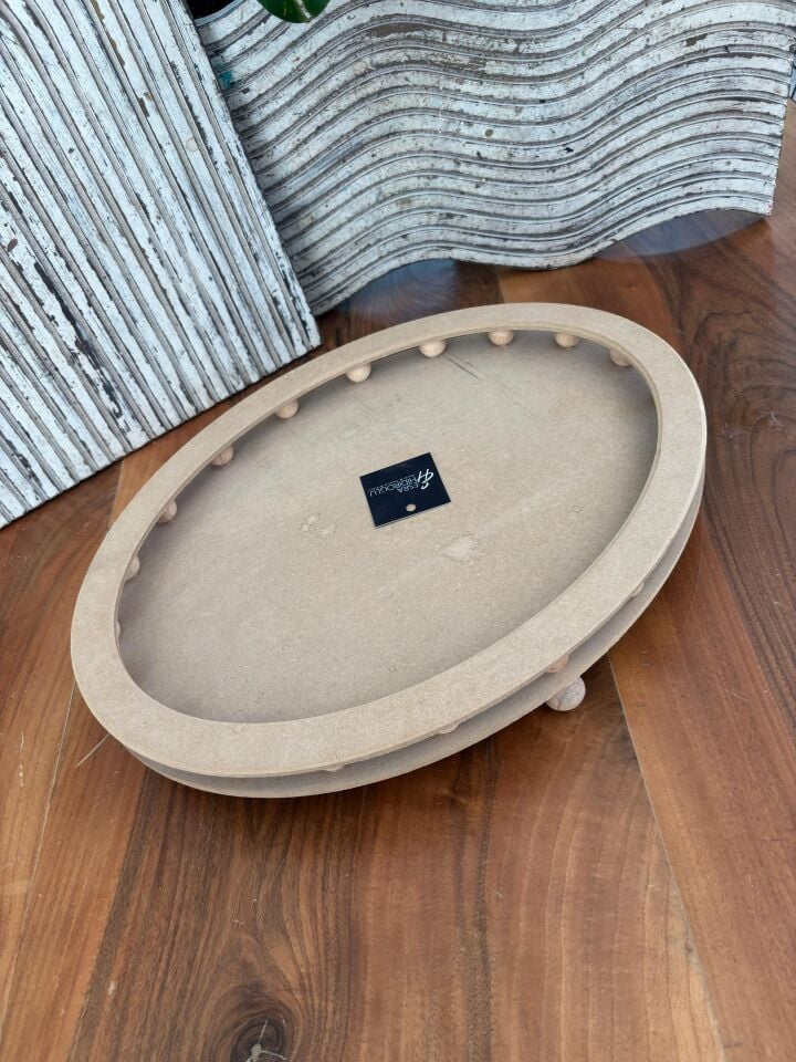 Oval Top Ayaklı Tepsi